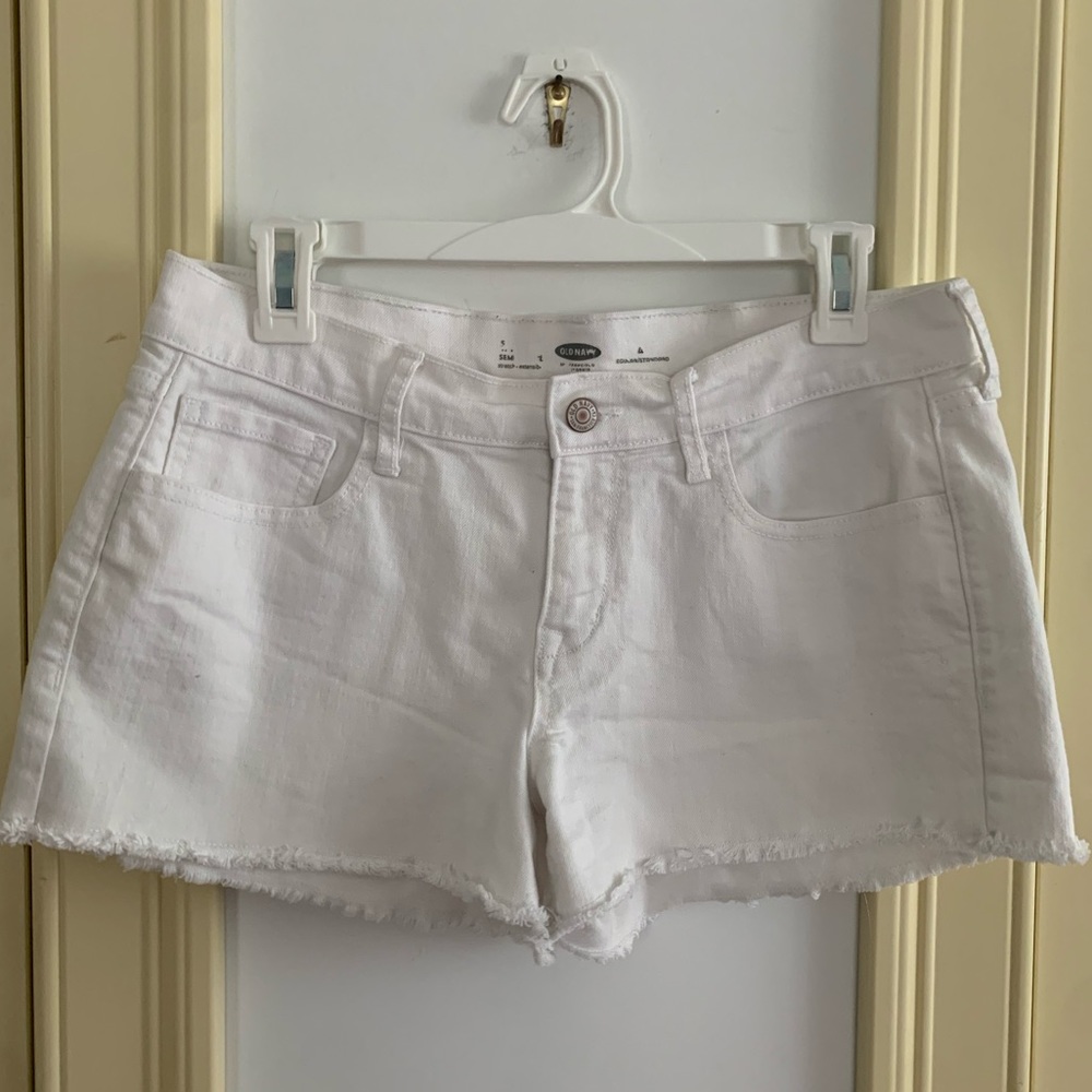 White Jean Shorts